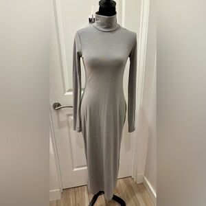 NWOT Free People Freest Gray Turtleneck Maxi Dress - XS